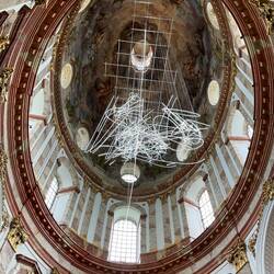 Modern art installation in the dome