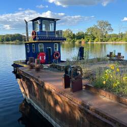 Canal tug and barge st lock 8