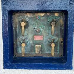 Lock gate and valve control panel