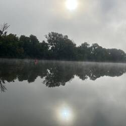 Foggy morning. It was a lot worse. This was after most of it had lifted.