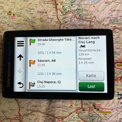 Die Strecke für heute auf GARMIN