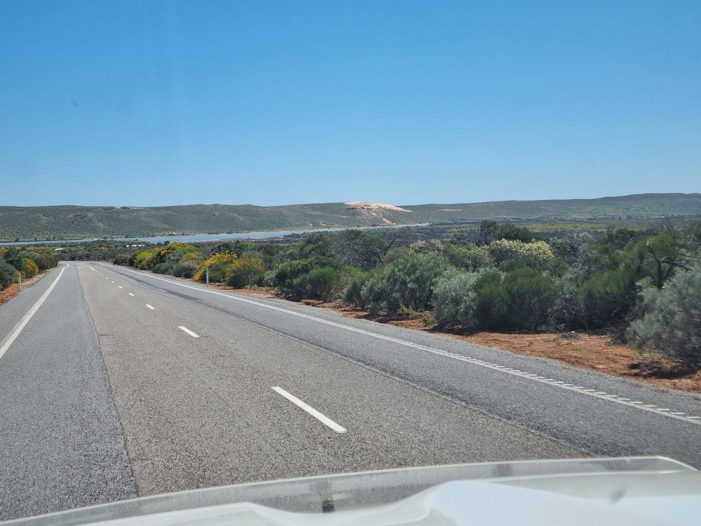 Driving into Kalbarri