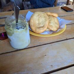 Sopaipillas nach anstrengendem Schlitten fahren