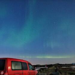 Kurz darauf konnte man schon Polarlicht sehen.