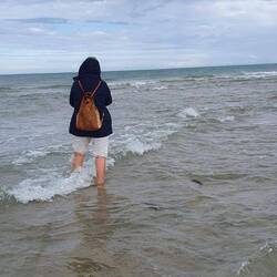 Geschafft ein Bein Nordsee, ein Bein Ostsee