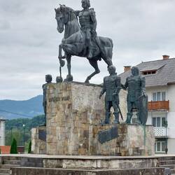 Statue of Bogdan, the first ruler of Moldavia