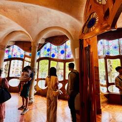 This was the living room, how pretty are the windows!