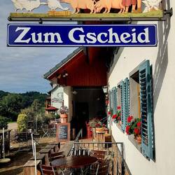 Hier haben wir 2020 auf dem Zweitälersteig gegessen