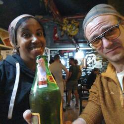 ...to have a drink in The Hut.