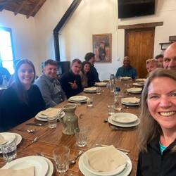 Our pilgrim's dinner at Borda Albergue