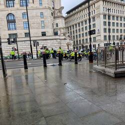 Police at Blackfriars Bridge.