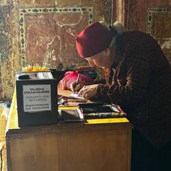 The attendant at the church