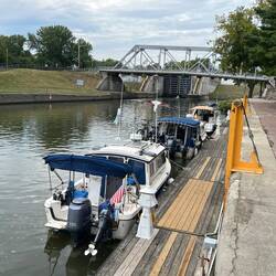 Docked at the Waterford Welcome Center