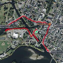 Our walk past lock 2 and the original Champlain Canal