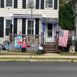 Halloween back to school decorations at a Waterford home.
