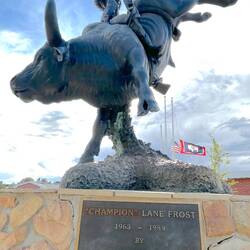 This guy made '8', and then fell while dismounting this bull, which stomped on him and killed him