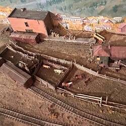 Detail of the MASSIVE working model railway in the museum