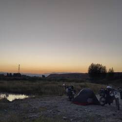 We didn't have dinner but the mosquitos had, still, early mornings are always nice.