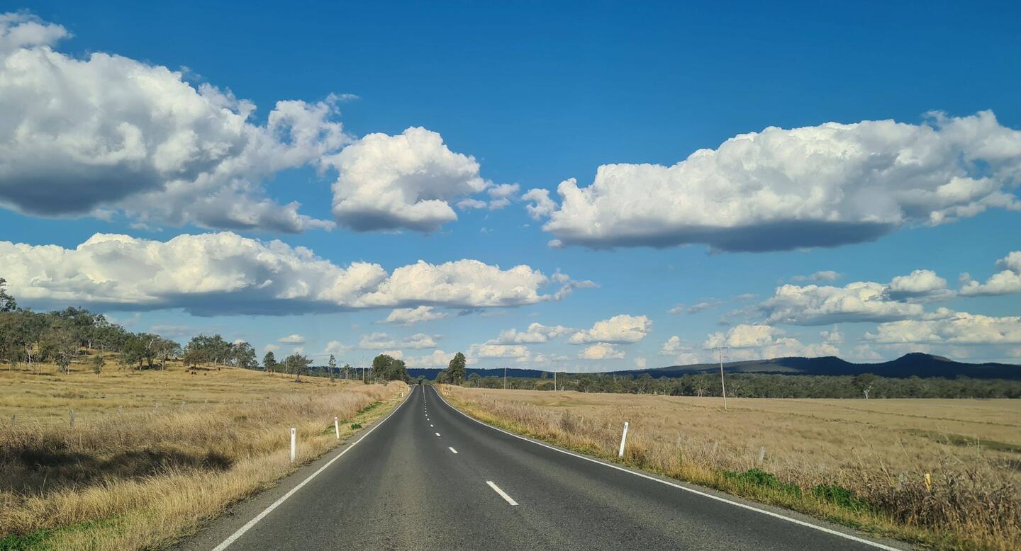 Fahrt ins Inland