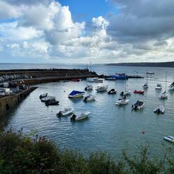 New Quay bay where we caught the boat