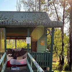 Amanda sometimes refuses to leave the tent!