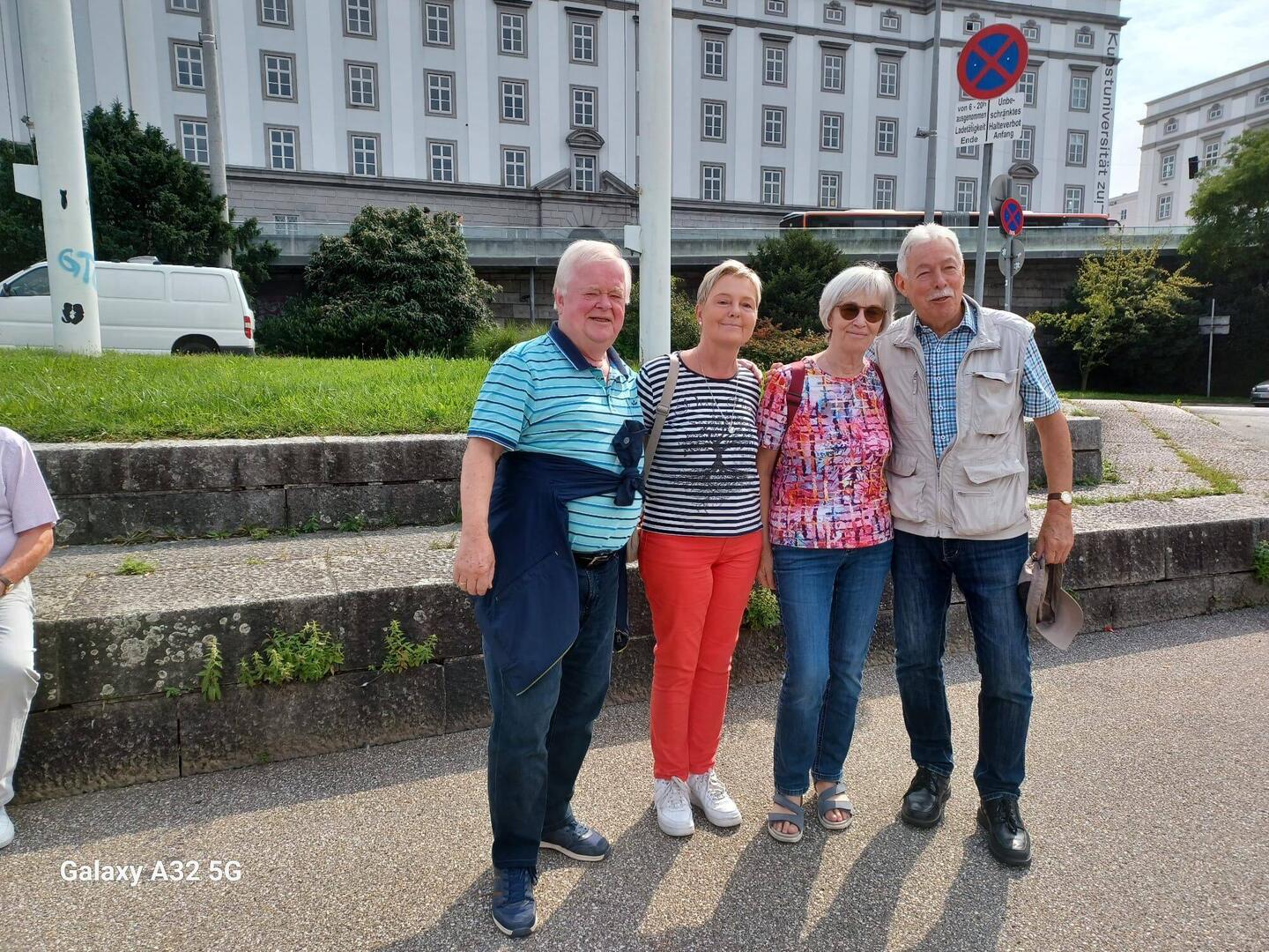 Die AOK-Gang unserer Reise: Peter, ich , Gisela und Mike