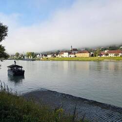 One of the small ferries we took across the river.