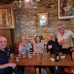 Having fun in the cute restaurant last night where the owner was life and soul of the place