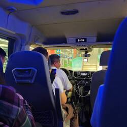 Shuttlebus zum Hotel.