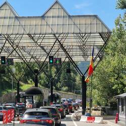 Grenzübergang - Stau