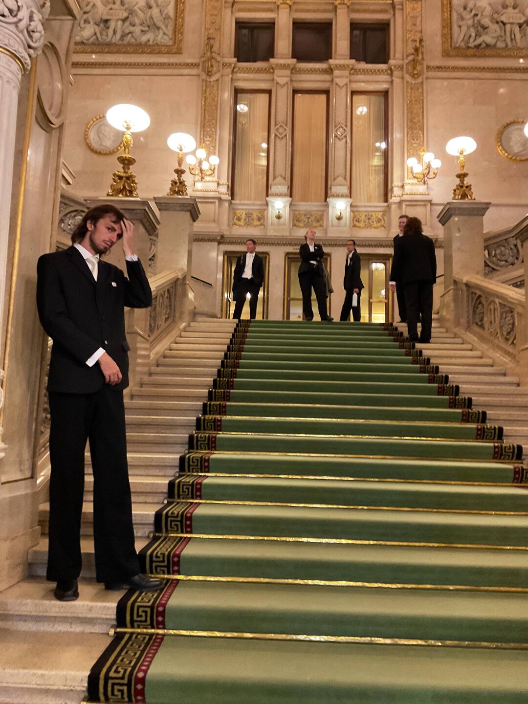 The grand staircase - with plenty of flunkies!