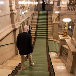 Peter heading downstairs