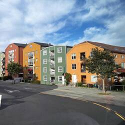 Trondheim buildings with vertical panels