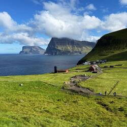 The town and surrounding islands
