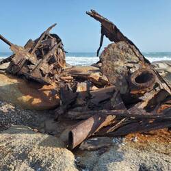 das Wrack des Trawlers Aristea, einem Minenjäger, gesunken 1945