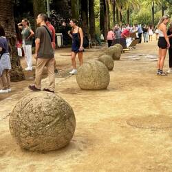 Boulders representing catholic rosary beads