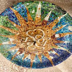 Beautiful mosaics in the ceiling, summer dances are held here