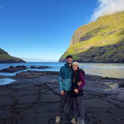 At Saksun black sand beach