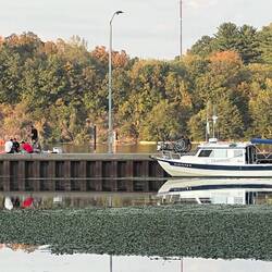 Photo taken from parking lot some distance away. Several guys came down with their blanket.