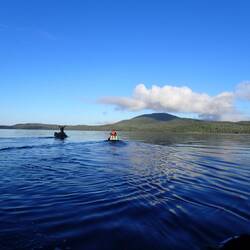 Leaving Salmon Falls, sunshine and flat water!