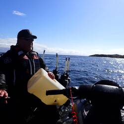 Taking on fuel,