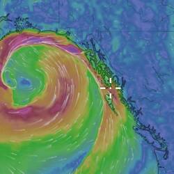 The weather system that will be keeping us in port tomorrow