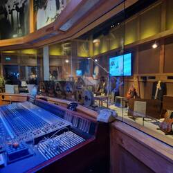 A studio mock up with original instruments