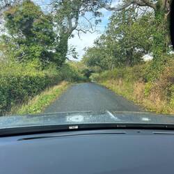 Narrow two winding roads in Wales.