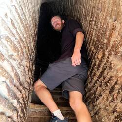 Narrow stairway up the minaret