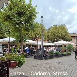 Piazza in Stresa. Very near lunch.