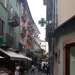 Typical narrow Stresa street