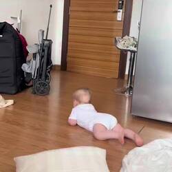 Und weg ist sie. Kinderwagen schmeckt aber ni 😜