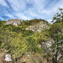 oberhalb der Schlucht des Flusses Topolnița