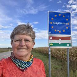 Vlak voor het Drielandenpunt arriveer ik in Magyarország.